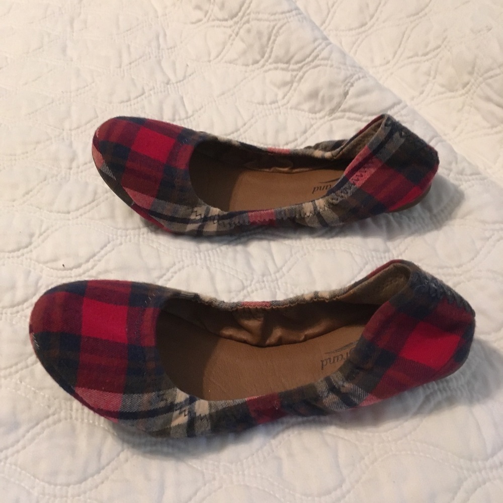 Plaid lucky flats